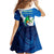 Nicaragua Guardabarranco Bird Family Matching Off Shoulder Short Dress and Hawaiian Shirt with Volcano Map and National Emblem Design - Wonder Print Shop