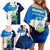 Nicaragua Guardabarranco Bird Family Matching Off Shoulder Short Dress and Hawaiian Shirt with Volcano Map and National Emblem Design - Wonder Print Shop