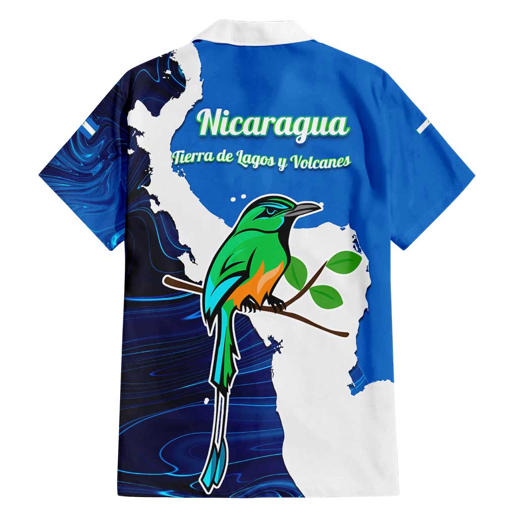Nicaragua Guardabarranco Bird Family Matching Summer Maxi Dress and Hawaiian Shirt with Volcano Map and National Emblem Design - Wonder Print Shop