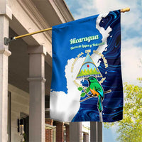 Nicaragua Guardabarranco Bird Garden Flag with Volcano Map and National Emblem Design - Wonder Print Shop
