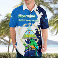 Nicaragua Guardabarranco Bird Hawaiian Shirt with Volcano Map and National Emblem Design - Wonder Print Shop