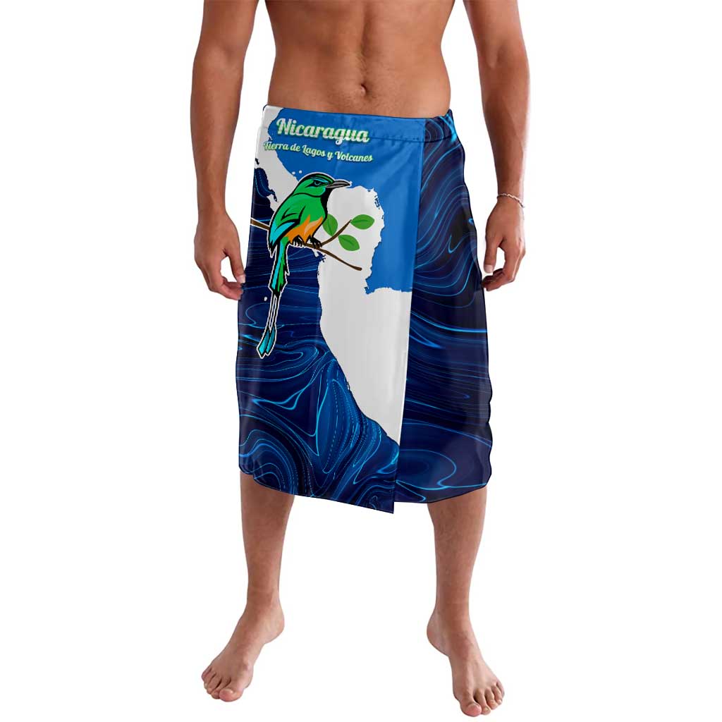Nicaragua Guardabarranco Bird Lavalava with Volcano Map and National Emblem Design - Wonder Print Shop