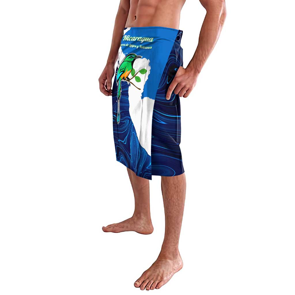 Nicaragua Guardabarranco Bird Lavalava with Volcano Map and National Emblem Design - Wonder Print Shop