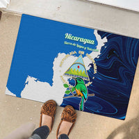 Nicaragua Guardabarranco Bird Rubber Doormat with Volcano Map and National Emblem Design - Wonder Print Shop