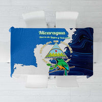 Nicaragua Guardabarranco Bird Tablecloth with Volcano Map and National Emblem Design - Wonder Print Shop