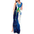 Nicaragua Guardabarranco Bird Tank Maxi Dress with Volcano Map and National Emblem Design - Wonder Print Shop