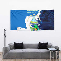 Nicaragua Guardabarranco Bird Tapestry with Volcano Map and National Emblem Design - Wonder Print Shop