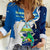 Nicaragua Guardabarranco Bird Women Casual Shirt with Volcano Map and National Emblem Design - Wonder Print Shop