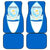 Nicaragua National Emblem Car Mats with White Flor de Sacuanjoche and Blue Gradient Design - Wonder Print Shop