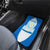 Nicaragua National Emblem Car Mats with White Flor de Sacuanjoche and Blue Gradient Design - Wonder Print Shop
