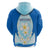 Nicaragua National Emblem Hoodie with White Flor de Sacuanjoche and Blue Gradient Design - Wonder Print Shop