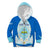 Nicaragua National Emblem Kid Hoodie with White Flor de Sacuanjoche and Blue Gradient Design - Wonder Print Shop