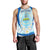Nicaragua National Emblem Men Tank Top with White Flor de Sacuanjoche and Blue Gradient Design - Wonder Print Shop