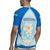 Nicaragua National Emblem Rugby Jersey with White Flor de Sacuanjoche and Blue Gradient Design - Wonder Print Shop