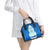 Nicaragua National Emblem Shoulder Handbag with White Flor de Sacuanjoche and Blue Gradient Design - Wonder Print Shop