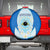 Nicaragua National Emblem Spare Tire Cover with White Flor de Sacuanjoche and Blue Gradient Design - Wonder Print Shop