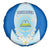Nicaragua National Emblem Spare Tire Cover with White Flor de Sacuanjoche and Blue Gradient Design - Wonder Print Shop