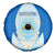 Nicaragua National Emblem Spare Tire Cover with White Flor de Sacuanjoche and Blue Gradient Design - Wonder Print Shop