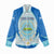 Nicaragua National Emblem Women Casual Shirt with White Flor de Sacuanjoche and Blue Gradient Design - Wonder Print Shop