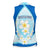 Nicaragua National Emblem Women Sleeveless Polo Shirt with White Flor de Sacuanjoche and Blue Gradient Design - Wonder Print Shop