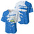 Nicaragua Flag Ripped Effect Baseball Jersey with National Emblem and Floral Pattern Design - Wonder Print Shop