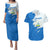 Nicaragua Flag Ripped Effect Couples Matching Puletasi and Hawaiian Shirt with National Emblem and Floral Pattern Design - Wonder Print Shop