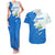 Nicaragua Flag Ripped Effect Couples Matching Tank Maxi Dress and Hawaiian Shirt with National Emblem and Floral Pattern Design - Wonder Print Shop