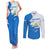 Nicaragua Flag Ripped Effect Couples Matching Tank Maxi Dress and Long Sleeve Button Shirt with National Emblem and Floral Pattern Design - Wonder Print Shop