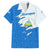 Nicaragua Flag Ripped Effect Family Matching Long Sleeve Bodycon Dress and Hawaiian Shirt with National Emblem and Floral Pattern Design - Wonder Print Shop