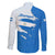 Nicaragua Flag Ripped Effect Family Matching Off The Shoulder Long Sleeve Dress and Hawaiian Shirt with National Emblem and Floral Pattern Design - Wonder Print Shop