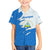 Nicaragua Flag Ripped Effect Family Matching Off The Shoulder Long Sleeve Dress and Hawaiian Shirt with National Emblem and Floral Pattern Design - Wonder Print Shop
