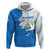 Nicaragua Flag Ripped Effect Hoodie with National Emblem and Floral Pattern Design - Wonder Print Shop