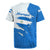 Nicaragua Flag Ripped Effect Rugby Jersey with National Emblem and Floral Pattern Design - Wonder Print Shop