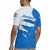 Nicaragua Flag Ripped Effect Rugby Jersey with National Emblem and Floral Pattern Design - Wonder Print Shop