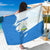 Nicaragua Flag Ripped Effect Sarong with National Emblem and Floral Pattern Design - Wonder Print Shop