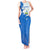 Nicaragua Flag Ripped Effect Tank Maxi Dress with National Emblem and Floral Pattern Design - Wonder Print Shop