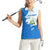 Nicaragua Flag Ripped Effect Women Sleeveless Polo Shirt with National Emblem and Floral Pattern Design - Wonder Print Shop