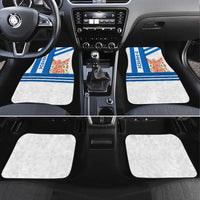 Nicaragua Cultural Art Car Mats with Blue White Stripes and Indigenous Motif Design - Wonder Print Shop