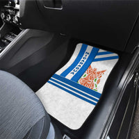 Nicaragua Cultural Art Car Mats with Blue White Stripes and Indigenous Motif Design - Wonder Print Shop