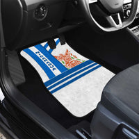 Nicaragua Cultural Art Car Mats with Blue White Stripes and Indigenous Motif Design - Wonder Print Shop