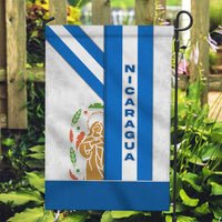 Nicaragua Cultural Art Garden Flag with Blue White Stripes and Indigenous Motif Design - Wonder Print Shop