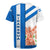 Nicaragua Cultural Art Rugby Jersey with Blue White Stripes and Indigenous Motif Design - Wonder Print Shop