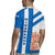 Nicaragua Cultural Art Rugby Jersey with Blue White Stripes and Indigenous Motif Design - Wonder Print Shop