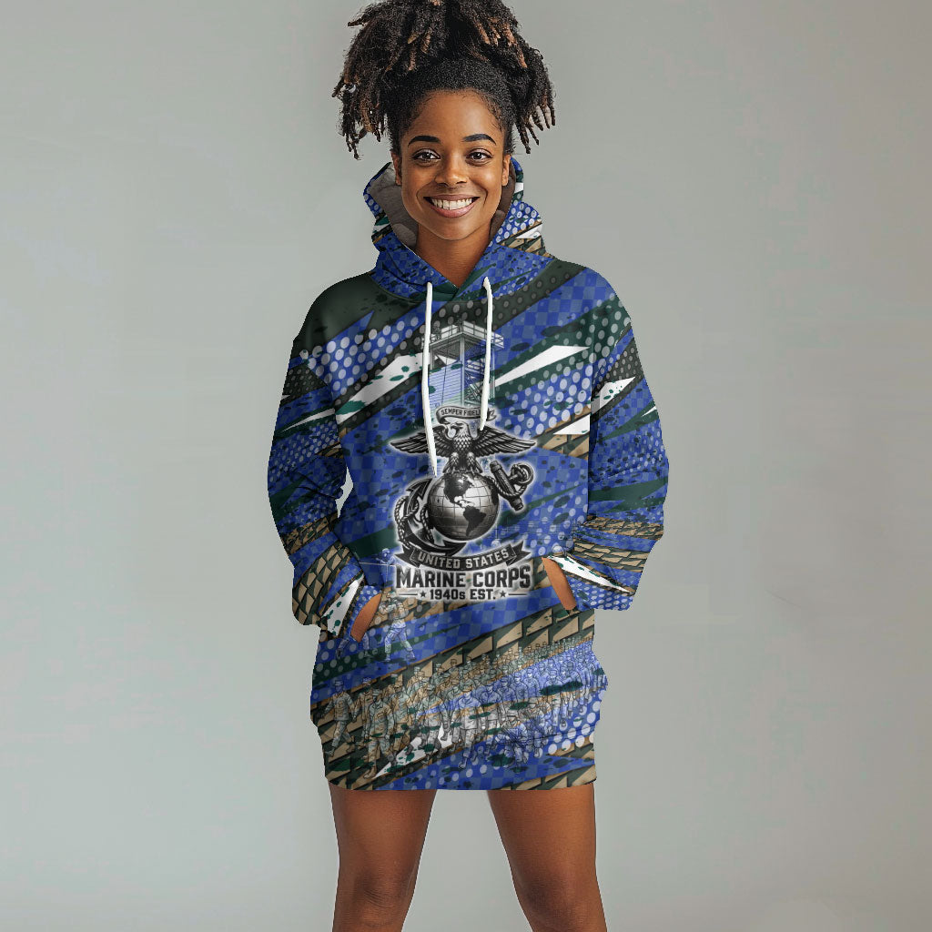 Montford Point Marines 1940s Est Hoodie Dress The Right To Fight 20000 Military Camouflage Art
