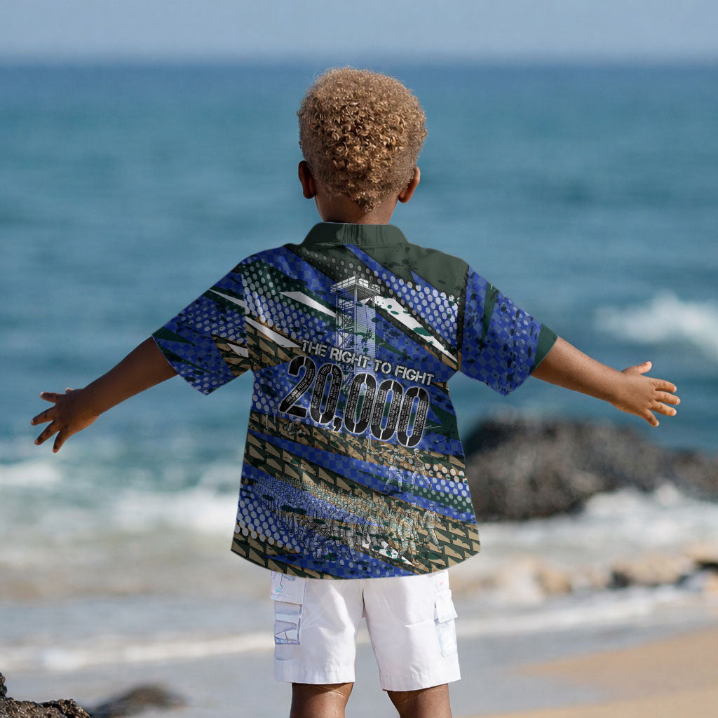 Montford Point Marines 1940s Est Kid Hawaiian Shirt The Right To Fight 20000 Military Camouflage Art