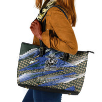 Montford Point Marines 1940s Est Leather Tote Bag The Right To Fight 20000 Military Camouflage Art