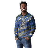 Montford Point Marines 1940s Est Long Sleeve Polo Shirt The Right To Fight 20000 Military Camouflage Art