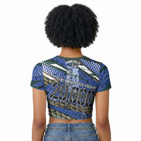 Montford Point Marines 1940s Est Raglan Cropped T shirt The Right To Fight 20000 Military Camouflage Art