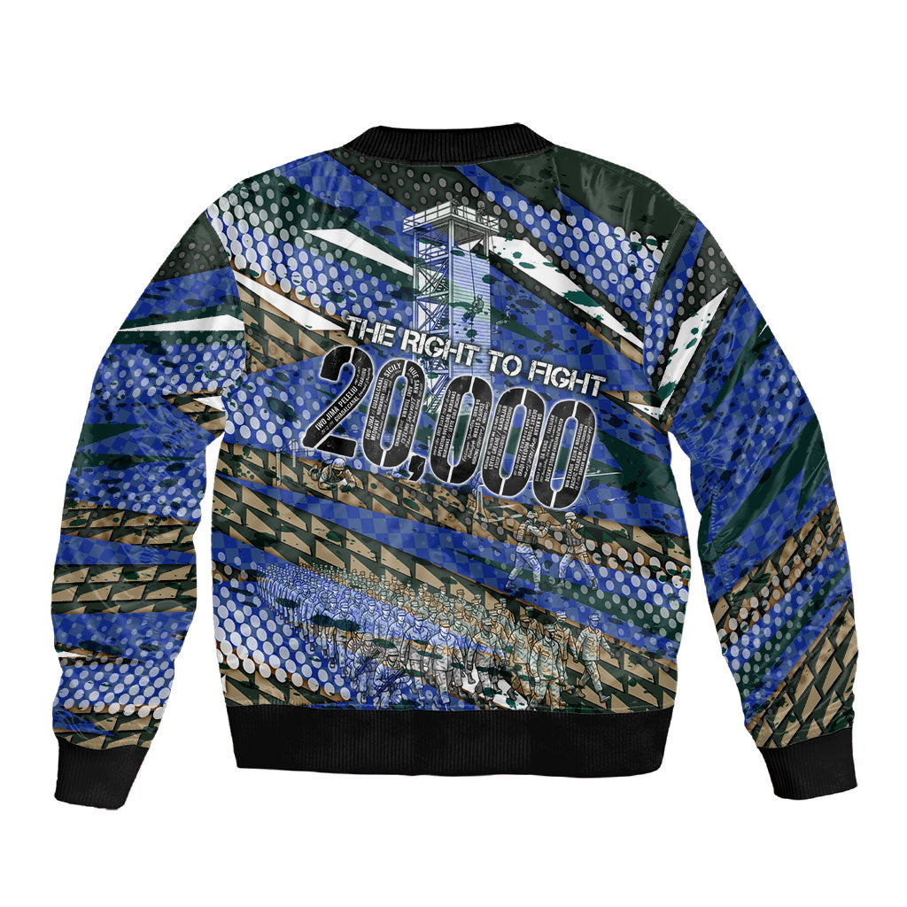 Montford Point Marines 1940s Est Sleeve Zip Bomber Jacket The Right To Fight 20000 Military Camouflage Art