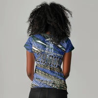 Montford Point Marines 1940s Est Women V-Neck T-Shirt The Right To Fight 20000 Military Camouflage Art